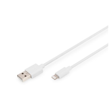 Digitus | Male | 4 pin USB Type A | Male | White | Apple Lightning | 1 m